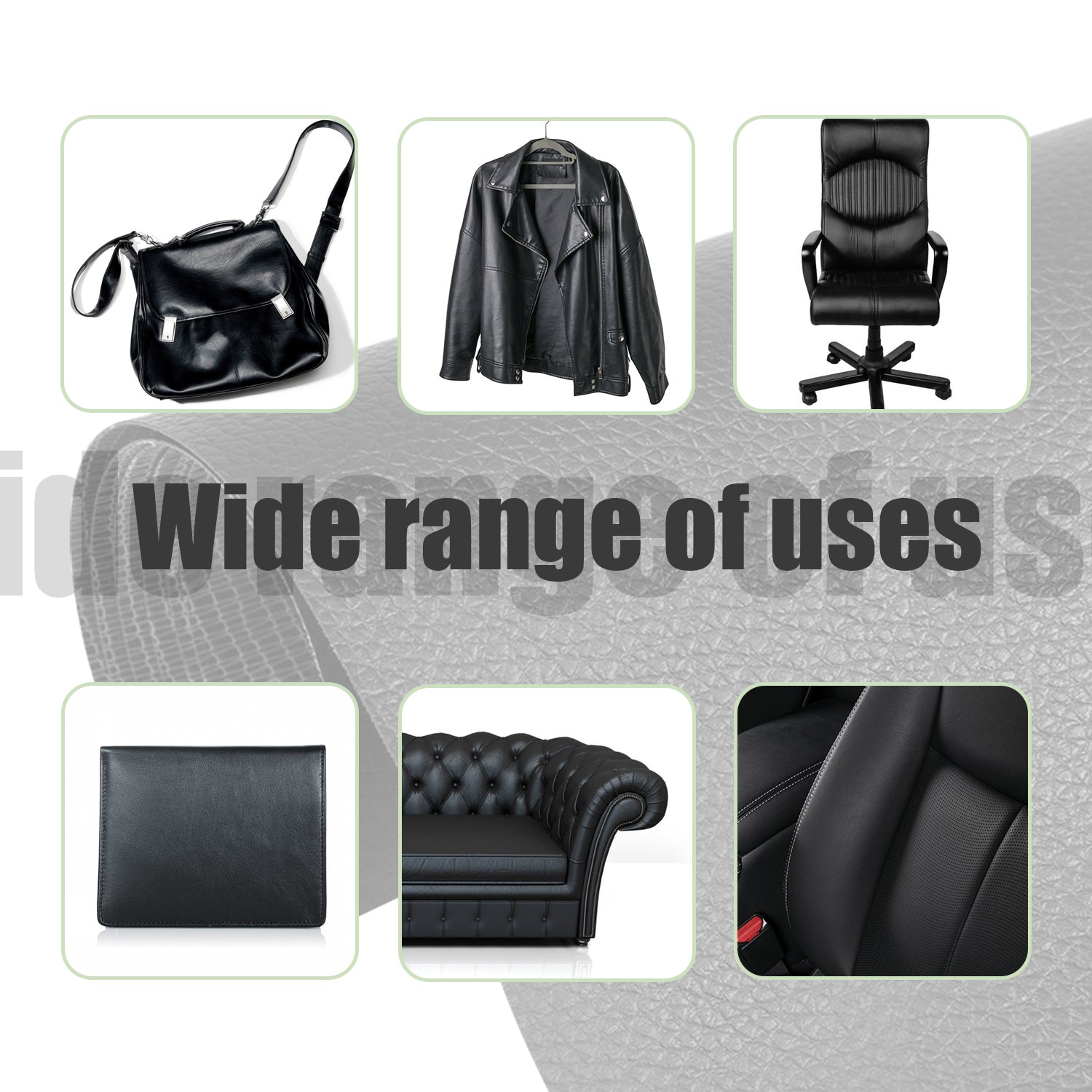 INF Self-Adhesive Repair Patch Faux Leather 50x138 cm Black V1237-ZY-203-0267