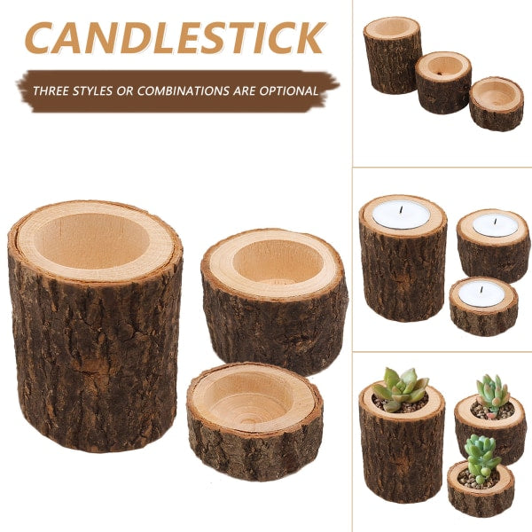 Wooden Candle Holder Rustic For Home Wedding Creative Decoration Comb V1237-ZY-203-0271