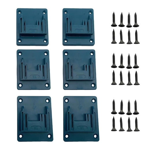 Set of 6 battery holders for Makita batteries: drill, wall mount for Makita drills 14.4V 18V wall storage tool V1237-ZY-203-0289
