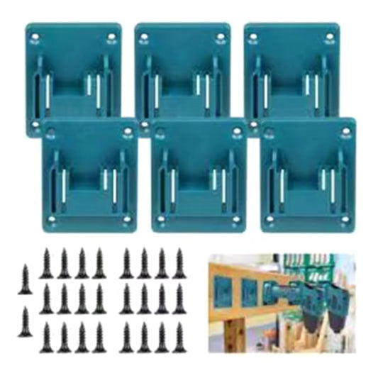 Set of 6 battery holders for Makita batteries: drill, wall mount for Makita drills 14.4V 18V wall storage tool V1237-ZY-203-0289