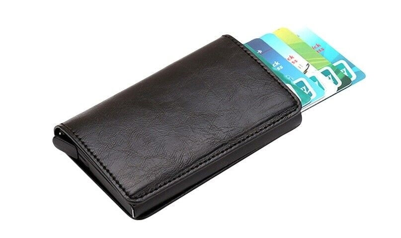 Card Holder with RFID & NFC Protection - Choose your color! Black Black V1237-ZY-203-0293