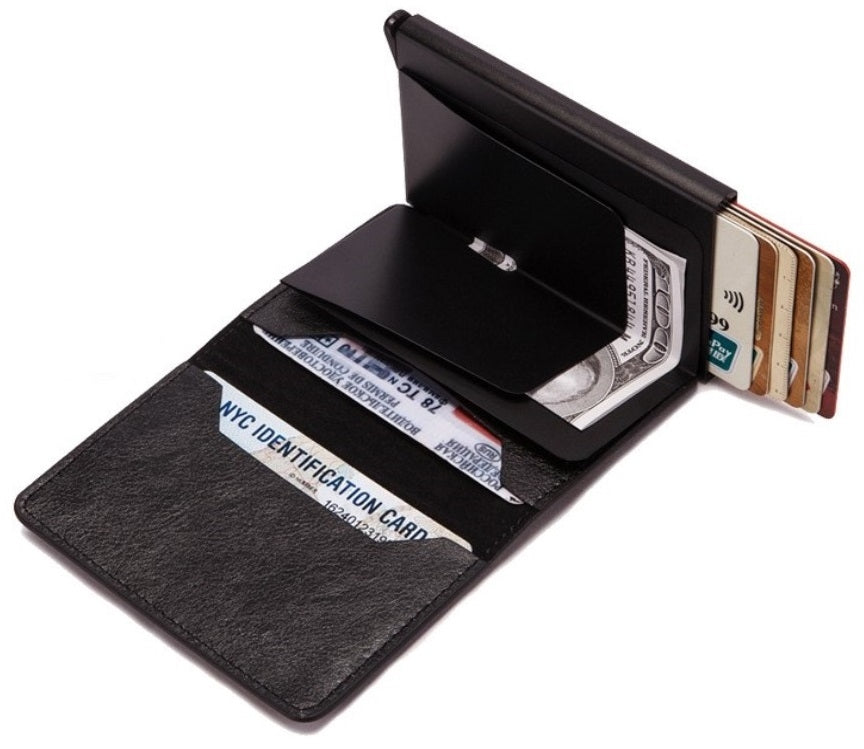 Card Holder with RFID & NFC Protection - Choose your color! Black Black V1237-ZY-203-0293
