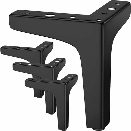 Set of 4 Furniture Legs Loads Up to 600 kg, 17 cm Modern Metal Triangular Table Legs, Hairpin Furniture Legs V1237-ZY-203-0307