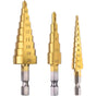 Step Drills Double Groove Countersink Drill High Speed Steel Cone Drill for Steel Wood, Plastic, Brass, V1237-ZY-203-0329