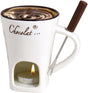 Tealight Fondue Set, Ceramic Melting Pot for Chocolate and Dessert Beige V1237-ZY-203-0335
