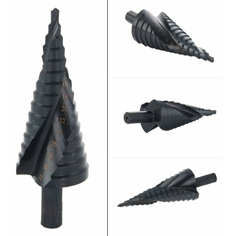 HSS Step Drill Conical Metal Drill Bit 4-32mm for Screwdriver on Steel Wood Plastic V1237-ZY-203-0337