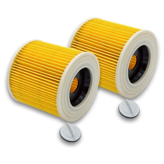 2x Cartridge Filter for Vacuum Cleaner, Compatible with Karcher WD2 WD3 MV3 MV2 A2004 A2054 A2204 A2656 V1237-ZY-203-0342