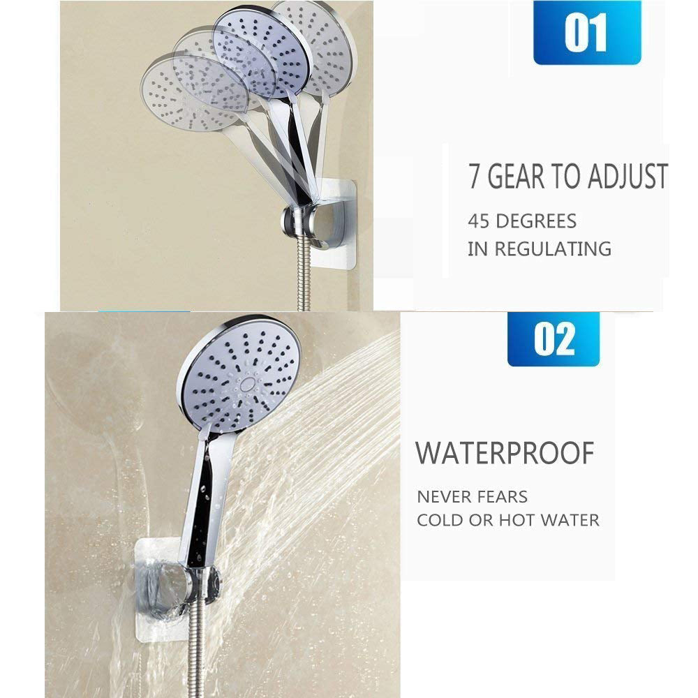 Adjustable Shower Head Holder, Self-Adhesive Handheld Shower Holder with 3M Sticker, Reusable, Durable, V1237-ZY-203-0359