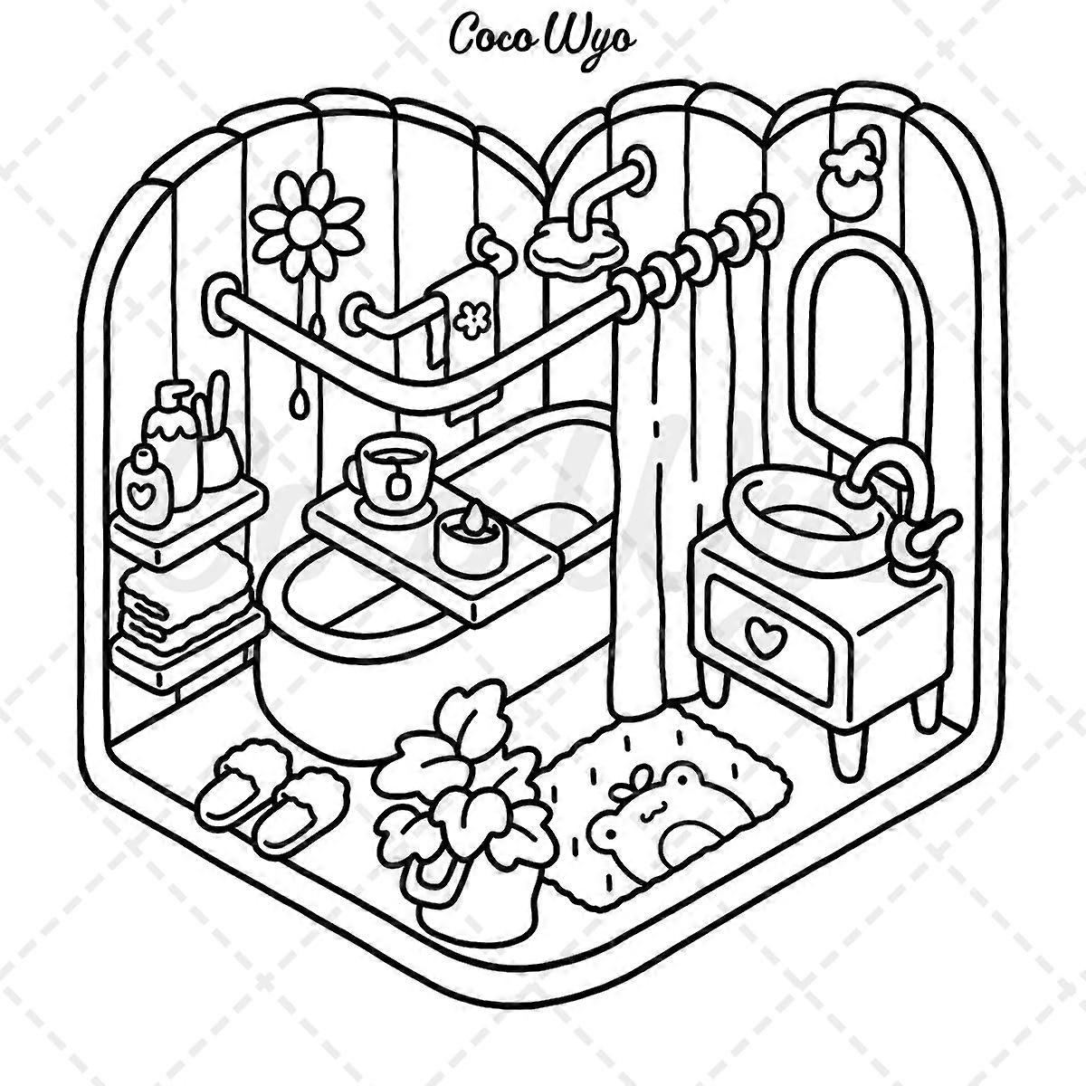 Coloring Book for Adults and Teens, Super Cute Patterns for Relaxation V1237-ZY-203-0371