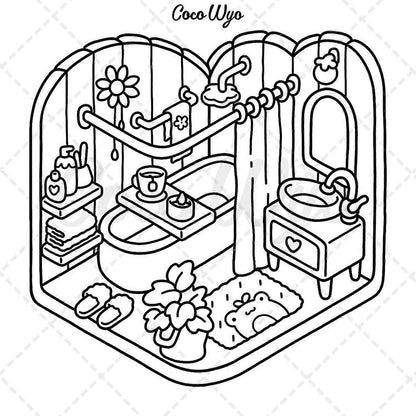 Coloring Book for Adults and Teens, Super Cute Patterns for Relaxation V1237-ZY-203-0371