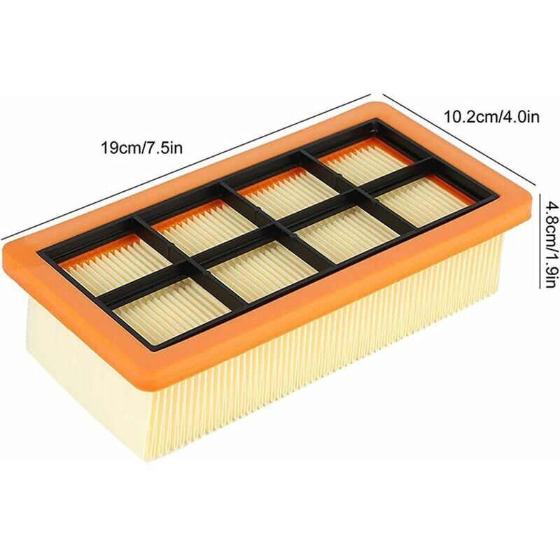 Karcher vacuum cleaner filter 3-pack flat pleated filter accessory for Karcher vacuum cleaners AD 3200, AD 3 V1237-ZY-203-0374