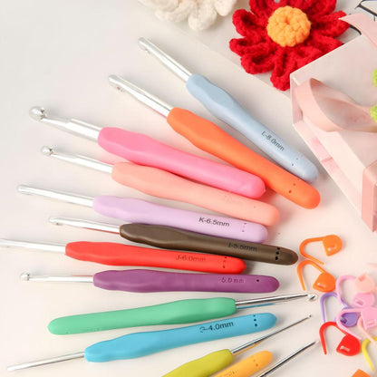 45-piece crochet set with needles, markers, tape measure - Knitting Kit Multicolor multicolor V1237-ZY-203-0375