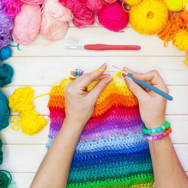 45-piece crochet set with needles, markers, tape measure - Knitting Kit Multicolor multicolor V1237-ZY-203-0375