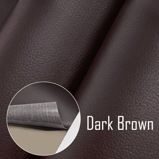 Self-Adhesive Repair Patch Faux Leather 50x138 cm Dark Brown V1237-ZY-203-0388