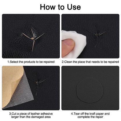 Self-Adhesive Repair Patch Faux Leather 50x138 cm Dark Brown V1237-ZY-203-0388