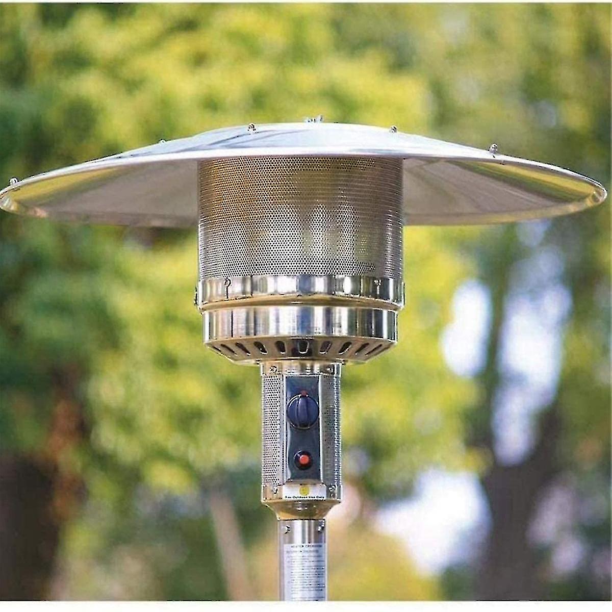 Patio Heater Reflector Plate, Outdoor Propane Heater Replacement Part - Top Dome, 3-Hole Mount, 3-'-UU- V1237-ZY-203-0393