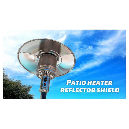 Patio Heater Reflector Plate, Outdoor Propane Heater Replacement Part - Top Dome, 3-Hole Mount, 3-'-UU- V1237-ZY-203-0393