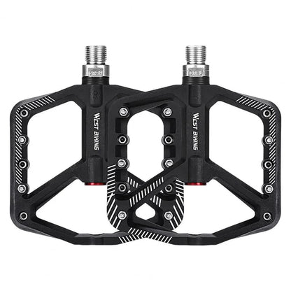 pair of wide pedals with non-slip surface and repair function, blue V1237-ZY-203-0395