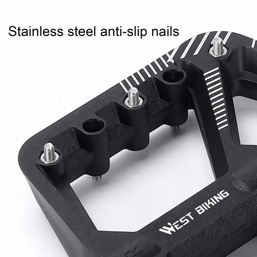 pair of wide pedals with non-slip surface and repair function, blue V1237-ZY-203-0395