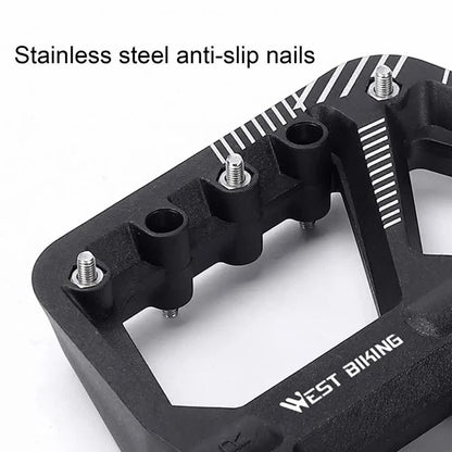 pair of wide pedals with non-slip surface and repair function, blue V1237-ZY-203-0395