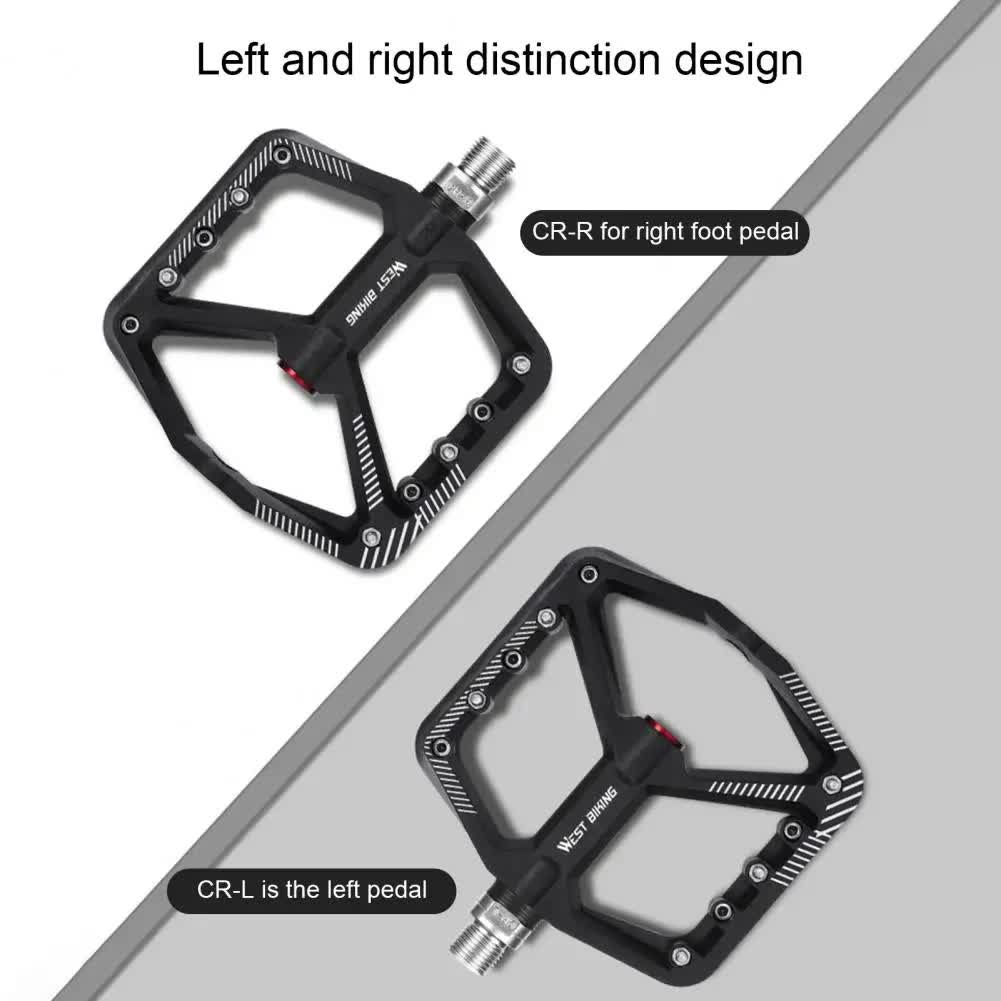 pair of wide pedals with non-slip surface and repair function, blue V1237-ZY-203-0395