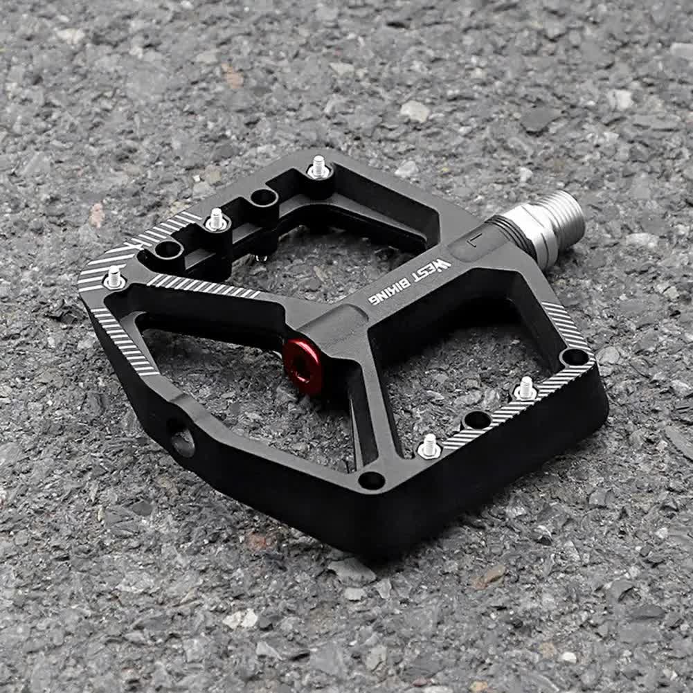 pair of wide pedals with non-slip surface and repair function, blue V1237-ZY-203-0395