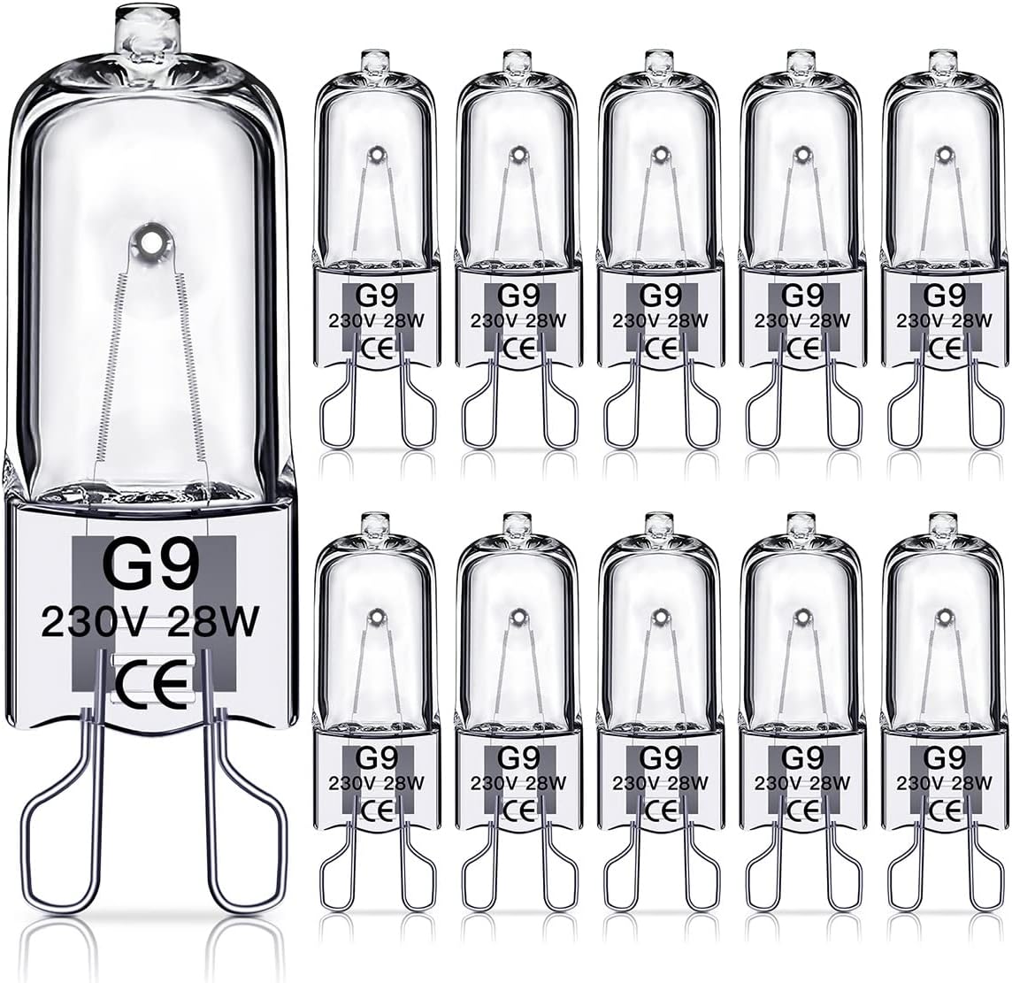 G9 halogen bulbs 28W, 230V, 10-pack 28W 28W V1237-ZY-203-0399