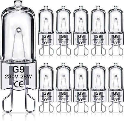 G9 halogen bulbs 28W, 230V, 10-pack 28W 28W V1237-ZY-203-0399