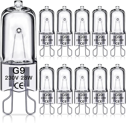 G9 halogen bulbs 28W, 230V, 10-pack 28W 28W V1237-ZY-203-0399