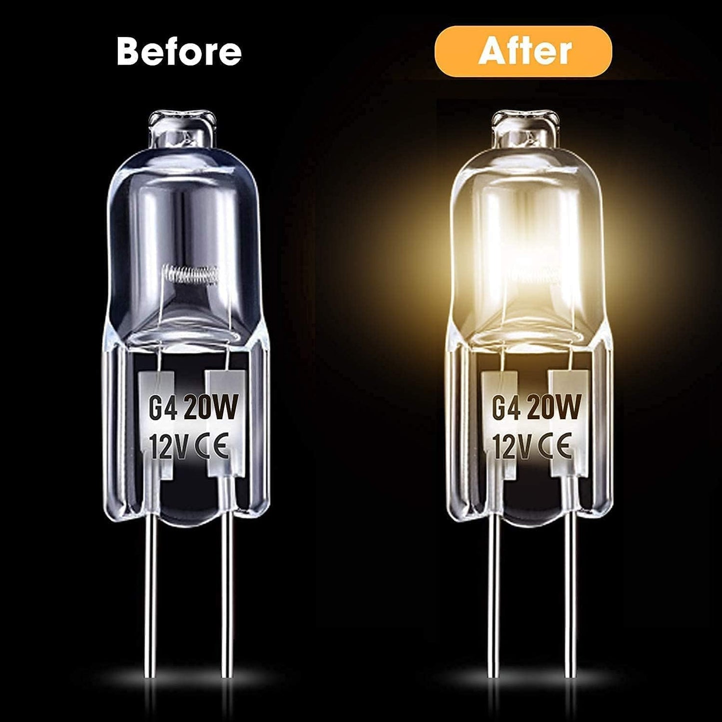 G4 halogen lamps 10W 12V - Warm white - 10-pack 10pcs 10pcs 10W V1237-ZY-203-0411