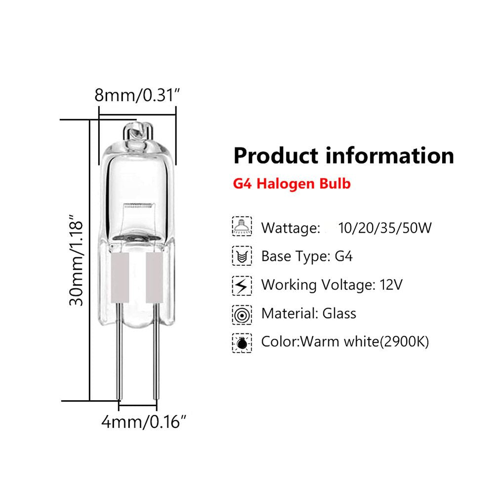 10 pcs Halogen Bulbs Capsule Lamps Lamps Lights G4-12V-35W V1237-ZY-203-0427