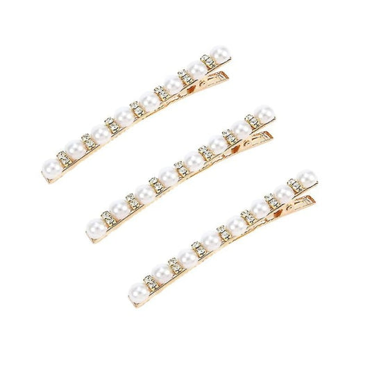 3pcs Pearl Studded Hair Clips Vintage Hair Clips Rhinestone Hair Clip Elegant Headpiece Creative Headpiece V1237-ZY-203-0434
