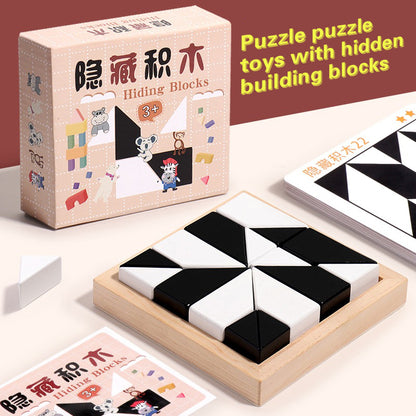 Hidden Block Puzzle Puzzle Toys Wooden Puzzle C V1237-ZY-203-0441