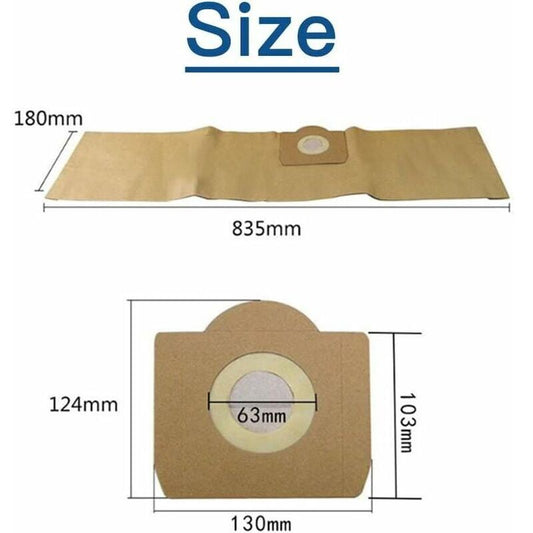Karcher WD3 Vacuum Cleaner Bags, 5-pack straight vacuum cleaner bags for Karcher WD3, WD 3 Premium, WD3200, V1237-ZY-203-0442