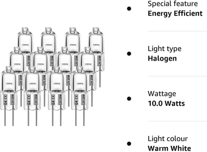 G4 halogen lamps 20W 12V - Warm white - 20 Pack 20pcs 20W 20pcs V1237-ZY-203-0454