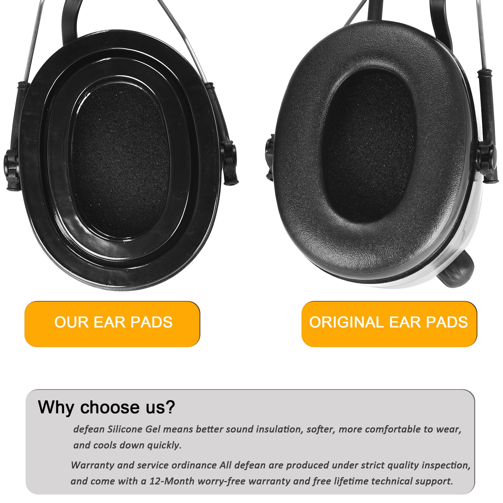 INF Gel earmuffs for 3M Peltor hearing protection 1 pair V1237-ZY-203-0456