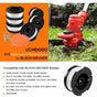 Trimmer Line Spool Pack with 1 Spool Cover and 1 Spring, Trimmer Line Spool for Black and Decker Trimmers V1237-ZY-203-0461