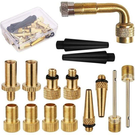 15 pcs Bicycle Valve Adapter Set Reducing Nozzles Tire Pump Adapter Set Ball Pump Needle Universal. V1237-ZY-203-0470