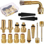 15 pcs Bicycle Valve Adapter Set Reducing Nozzles Tire Pump Adapter Set Ball Pump Needle Universal. V1237-ZY-203-0470