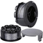 Wire spool for BOSCH UniversalGrassCut Trimmer 18 18-26 18-260 F016800570 with cap (2 pieces). V1237-ZY-203-0487