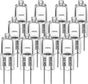 G4 halogen lamps 10W 12V - Warm white - 12 pcs 10W 12pcs 10W 12pcs V1237-ZY-203-0494