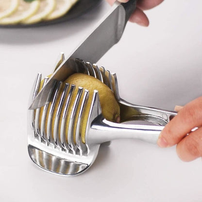 Tomato Cutter Lemon Cutter Multifunctional Fruit Cutter Tool Handheld Round Fruit Tongs Onion Holder V1237-ZY-203-0520