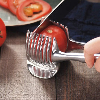 Tomato Cutter Lemon Cutter Multifunctional Fruit Cutter Tool Handheld Round Fruit Tongs Onion Holder V1237-ZY-203-0520