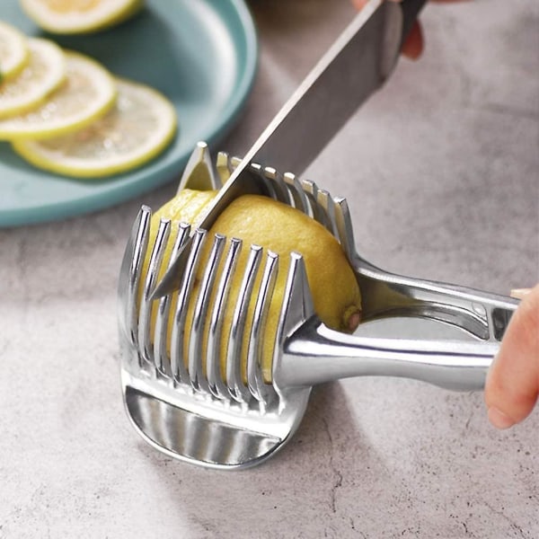 Tomato Cutter Lemon Cutter Multifunctional Fruit Cutter Tool Handheld Round Fruit Tongs Onion Holder V1237-ZY-203-0520