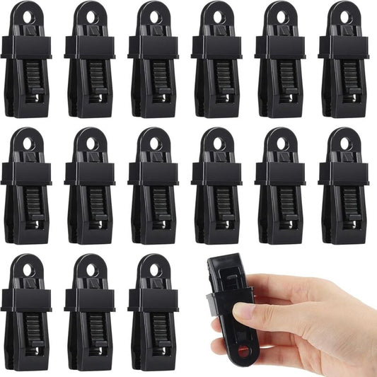 Tent Clamp, 15 pcs Tarpaulin Clamps, Tarpaulin Fastener, Black Heavy Duty Tarpaulin Clamps for Tents, Outdoor V1237-ZY-203-0528