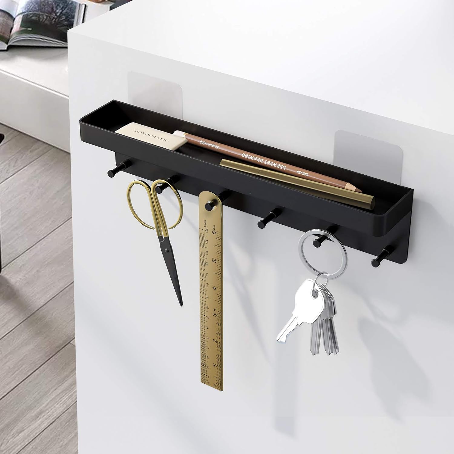 Self-adhesive Key Hooks Key Holder for Wall 6 Hooks Key V1237-ZY-203-0544