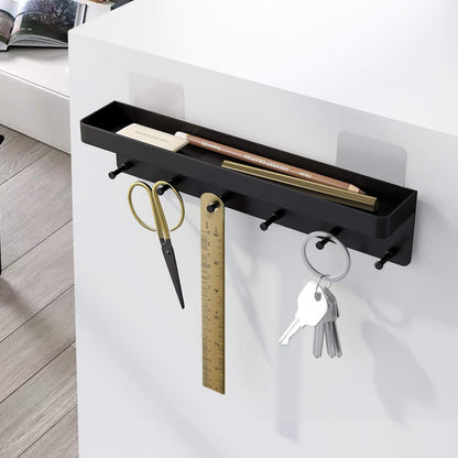 Self-adhesive Key Hooks Key Holder for Wall 6 Hooks Key V1237-ZY-203-0544