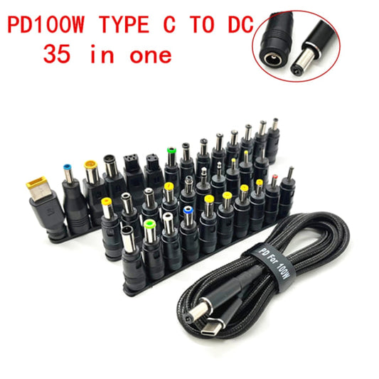 TypeC PD Charging Cable Cord Usb-C DC Power Converter to 34 Plugs Male for Laptop Charger Power V1237-ZY-203-0556
