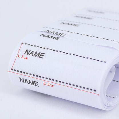 200 pcs iron-on labels woven labels Name labels with names to write labels School name labels, white, Fonepro V1237-ZY-203-0568