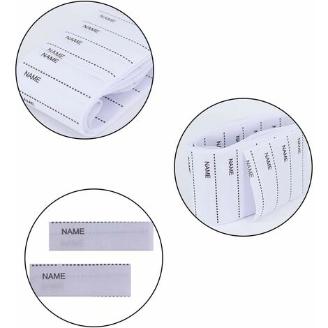 200 pcs iron-on labels woven labels Name labels with names to write labels School name labels, white, Fonepro V1237-ZY-203-0568